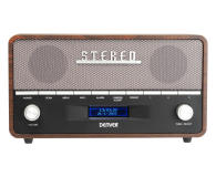 Radio i budzik Denver Radio DAB+/FM Denver DAB-36 z drewnianą obudową brązowe